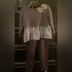 Adorable Kids' Gray Sweater Set